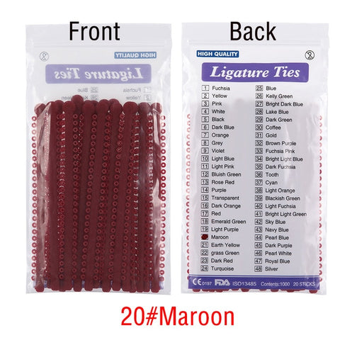 Image of 1000pcs=20sticks Azdent Dental Orthodontic Ligature Ties Elastic Rubber Tooth ands Dentist Tools Braces Teeth Orthodontics