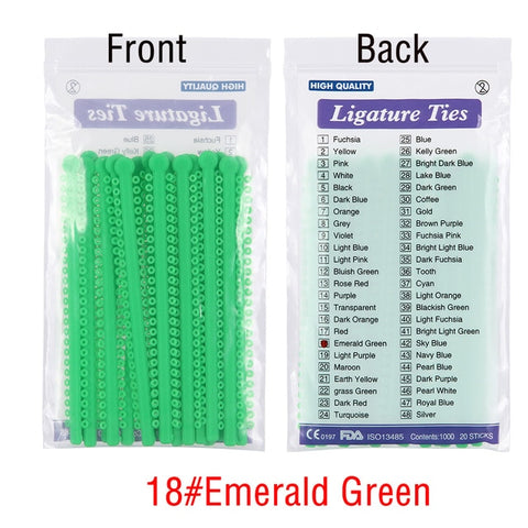 Image of 1000pcs=20sticks Azdent Dental Orthodontic Ligature Ties Elastic Rubber Tooth ands Dentist Tools Braces Teeth Orthodontics