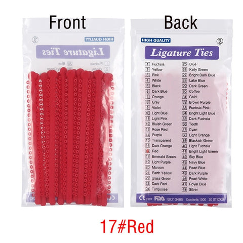 Image of 1000pcs=20sticks Azdent Dental Orthodontic Ligature Ties Elastic Rubber Tooth ands Dentist Tools Braces Teeth Orthodontics
