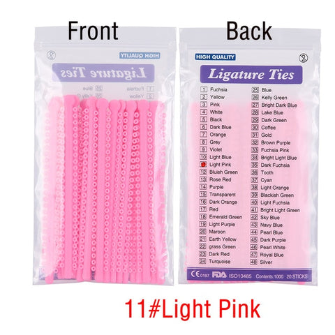 Image of 1000pcs=20sticks Azdent Dental Orthodontic Ligature Ties Elastic Rubber Tooth ands Dentist Tools Braces Teeth Orthodontics