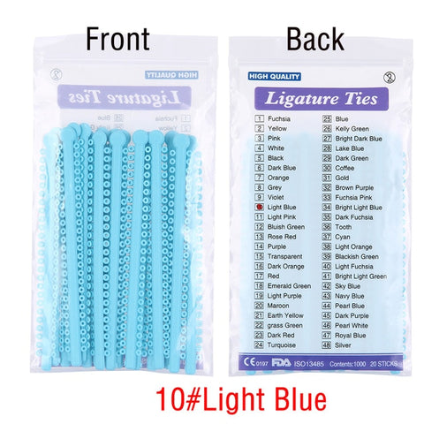 Image of 1000pcs=20sticks Azdent Dental Orthodontic Ligature Ties Elastic Rubber Tooth ands Dentist Tools Braces Teeth Orthodontics