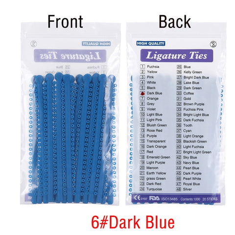 Image of 1000pcs=20sticks Azdent Dental Orthodontic Ligature Ties Elastic Rubber Tooth ands Dentist Tools Braces Teeth Orthodontics