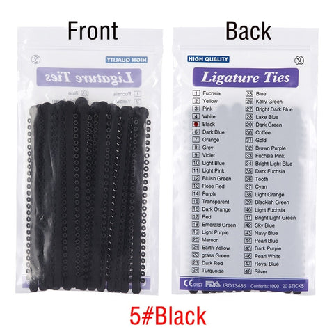 Image of 1000pcs=20sticks Azdent Dental Orthodontic Ligature Ties Elastic Rubber Tooth ands Dentist Tools Braces Teeth Orthodontics