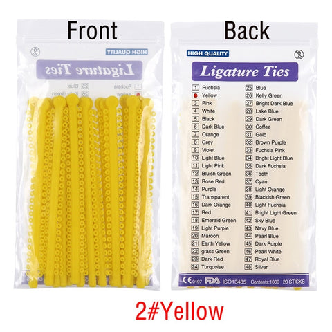 Image of 1000pcs=20sticks Azdent Dental Orthodontic Ligature Ties Elastic Rubber Tooth ands Dentist Tools Braces Teeth Orthodontics