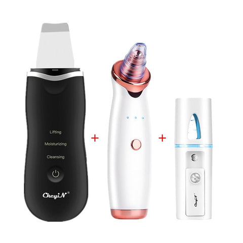 Image of Ultrasonic Skin Scrubber Facial Peeling Pore Cleaner Exfoliator Face Blackhead Remover Spa Nano Sparyer Steamer Dropshipping 48