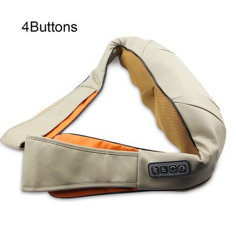 Image of Electrical Massage Shiatsu Back Shoulder Body Neck Massager Multifunctional Shawl Infrared Heated Kneading Car/Home Massager