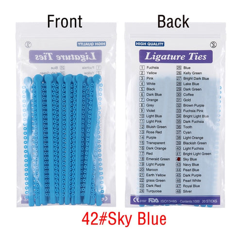 Image of 1000pcs=20sticks Azdent Dental Orthodontic Ligature Ties Elastic Rubber Tooth ands Dentist Tools Braces Teeth Orthodontics
