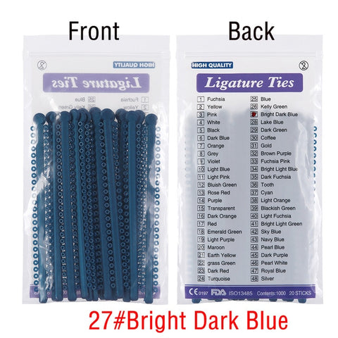 Image of 1000pcs=20sticks Azdent Dental Orthodontic Ligature Ties Elastic Rubber Tooth ands Dentist Tools Braces Teeth Orthodontics