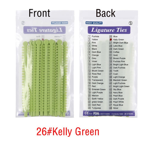 Image of 1000pcs=20sticks Azdent Dental Orthodontic Ligature Ties Elastic Rubber Tooth ands Dentist Tools Braces Teeth Orthodontics
