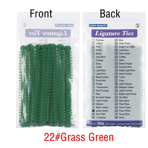 Image of 1000pcs=20sticks Azdent Dental Orthodontic Ligature Ties Elastic Rubber Tooth ands Dentist Tools Braces Teeth Orthodontics