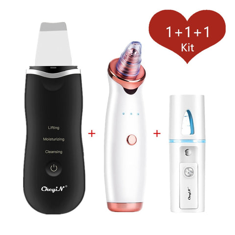Image of Ultrasonic Skin Scrubber Facial Peeling Pore Cleaner Exfoliator Face Blackhead Remover Spa Nano Sparyer Steamer Dropshipping 48