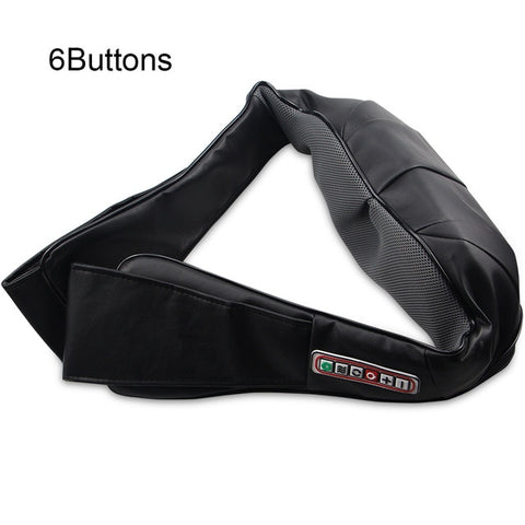 Image of Electrical Massage Shiatsu Back Shoulder Body Neck Massager Multifunctional Shawl Infrared Heated Kneading Car/Home Massager