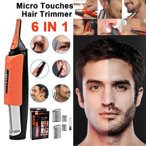 Image of Men Multifunctional Shaver Set LED Light Beard Trimmer for Eyebrow Hair Nose Hair Body Hair Men's Modeling Supplies (Boxed)
